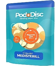 Replaceable Polishing Discs for Pedicure L 240/25 mm, 50 pcs. - Medisterill PodoDisc Keyboard — photo N1