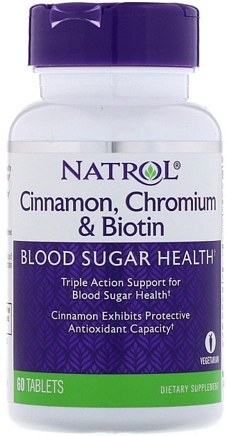 Cinnamon, Chromium & Biotin - Natrol Cinnamon, Chromium & Biotin — photo N1