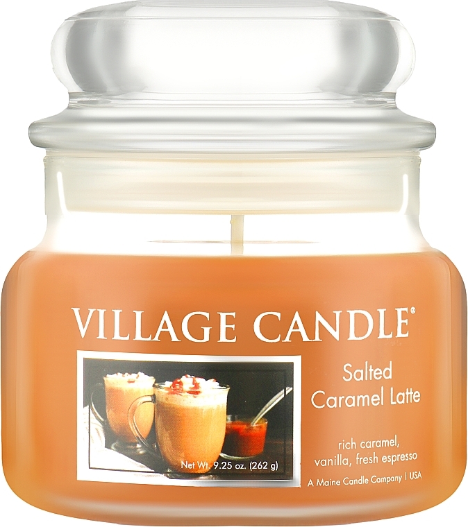 Scented Candle in Jar "Salty Caramel Latte" - Village Candle Salted Caramel Latte — photo N1