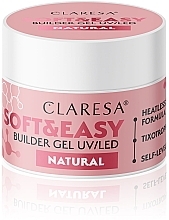 Fragrances, Perfumes, Cosmetics Nail Builder Gel - Claresa Soft & Easy Builder Gel UV/LED Natural