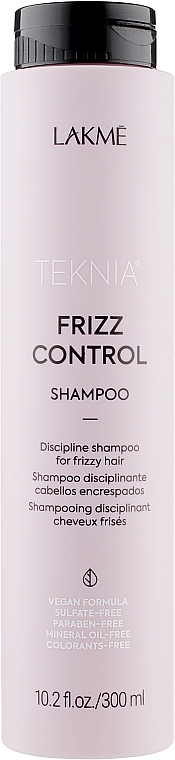 Disciplining Sulfate-Free Shampoo for Unruly & Frizzy Hair - Lakme Teknia Frizz Control Shampoo — photo N1