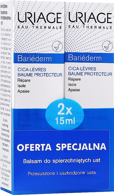 Set - Uriage Bariederm (lip/balm/2x15ml) — photo N1