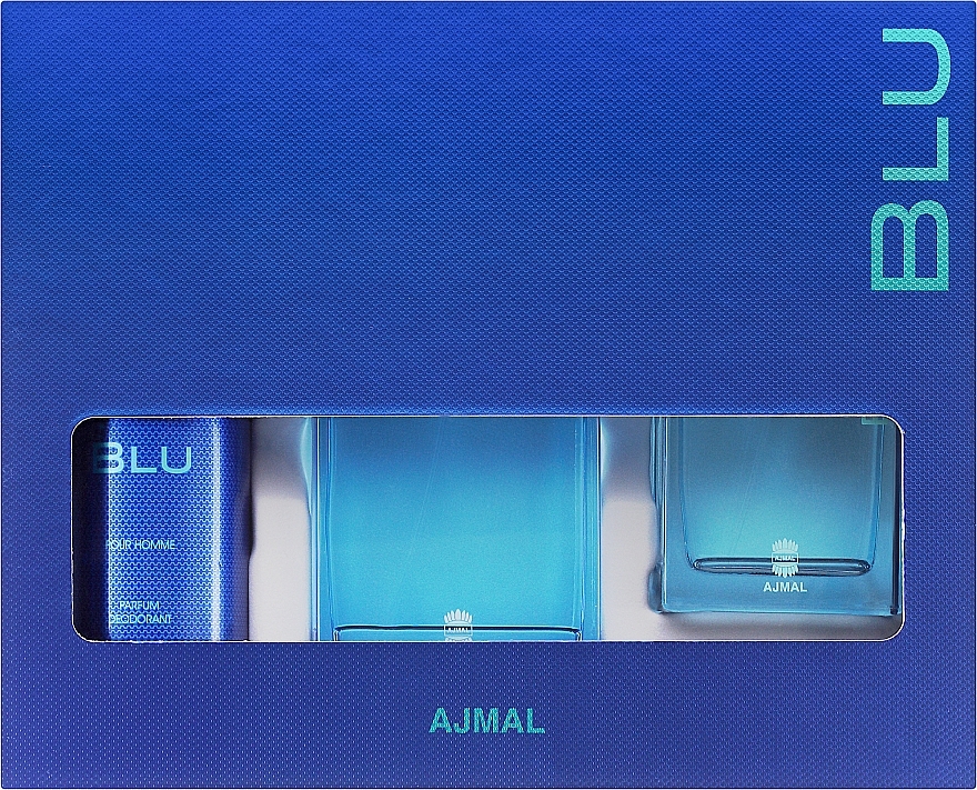 Ajmal Blu - Set (edc/100ml + deo/200ml + edp/90ml) — photo N1