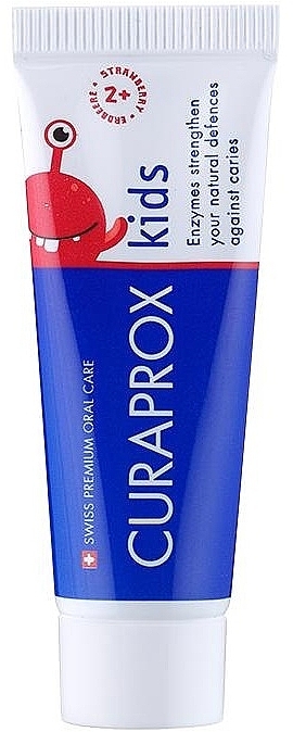 Children's Toothpaste 'Strawberry' with Fluoride - Curaprox For Kids Toothpaste (mini size) — photo N1