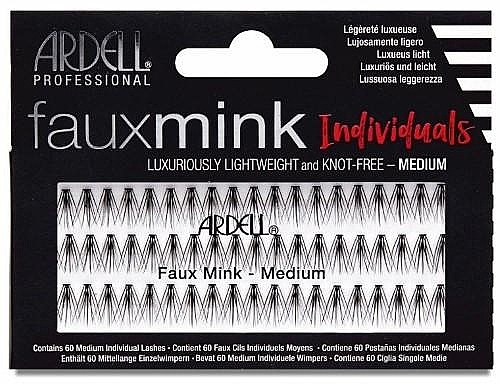 Flase Lashes - Ardell Faux Mink Individuals Knot Free Medium Black — photo N1