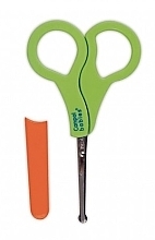 Fragrances, Perfumes, Cosmetics Safety Scissors, 2/809, green with orange cap - Canpol Babies