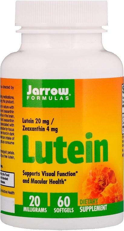 Dietary Supplement "Lutein 20mg" - Jarrow Formulas Lutein 20mg — photo N4