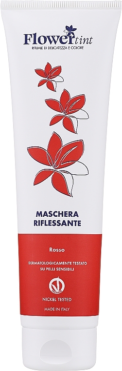 Toning Hair Mask, red - FlowerTint Reflective Mask Rosso — photo N1