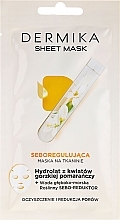 Fragrances, Perfumes, Cosmetics Hydrating Mask with Bitter Orange Blossom Hydrolat - Dermika Sheet Mask