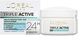 Fragrances, Perfumes, Cosmetics Moisturizing Day Cream - Loreal Paris Triple Active Multi-Protection Day Moisturizer