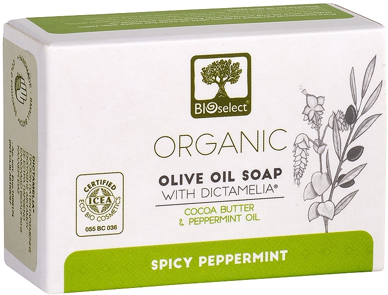 Natural Olive Soap with Cocoa Butter & Mint - BIOselect Pure Olive Oil Soap Cocoa Butter & Mint — photo N1