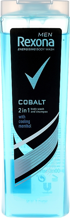 Shampoo-Shower Gel 2in1 - Rexona Men Cobalt Shower Gel Body & Hair — photo N1