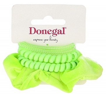 Hair Tie Set, FA-5833, 5 pcs, light green - Donegal — photo N1