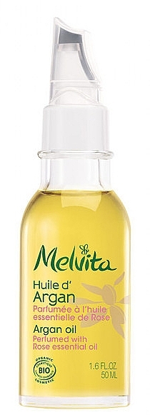 Organic Argan Oil - Melvita Organic Nourishing Argan Oil Perfumed With Rose Essential Oil — photo N3