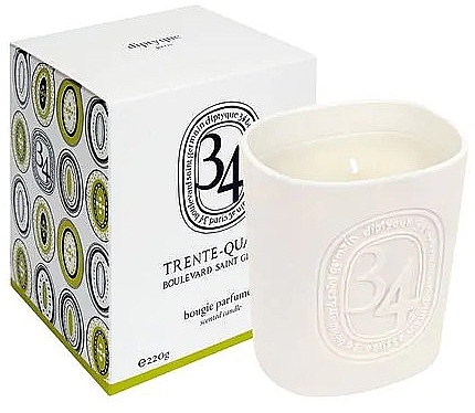 Diptyque 34 boulevard Saint Germain - Scented Candle in Candlestick — photo N1