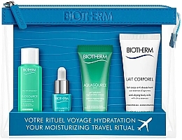 Fragrances, Perfumes, Cosmetics Set - Biotherm Your Moisturizing Travel Ritual (b/milk/mini/40ml + f/lot/mini30ml + f/gel/mini/20ml + f/elixir/mini/7ml + bag/1pcs)