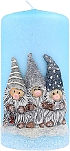 Fragrances, Perfumes, Cosmetics Christmas Gnomes Candle, 7x14cm, blue - Artman Christmas Gnomes Candle