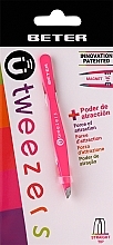 Fragrances, Perfumes, Cosmetics Straight Magnetic Tweezers, pink - Beter Tweezers Magnetic Straight Tip Pink