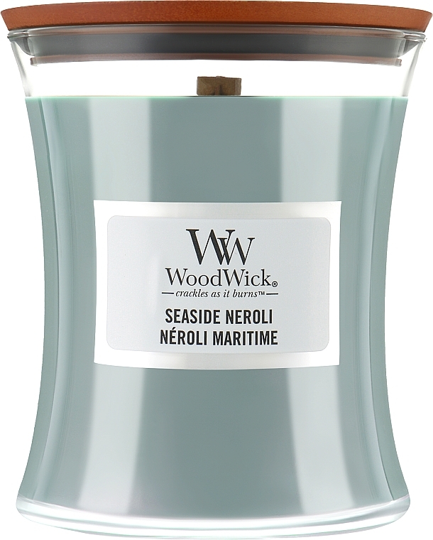 Scented Candle in Glass - WoodWick Candle Seaside Neroli — photo N1