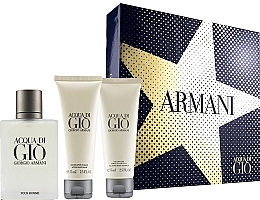 Fragrances, Perfumes, Cosmetics Giorgio Armani Acqua Di Gio Pour Homme - Set (edt/50ml + sh/gel/75ml + ash/balm/75ml)