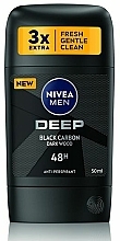 Antiperspirant Stick - Nivea Men Deep Black Carbon Dark Wood 48h Anti-Perspirant — photo N1