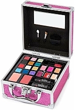 Makeup Set in a Case - MYA Cosmetic Travel Pink Glitter Fashion — photo N1