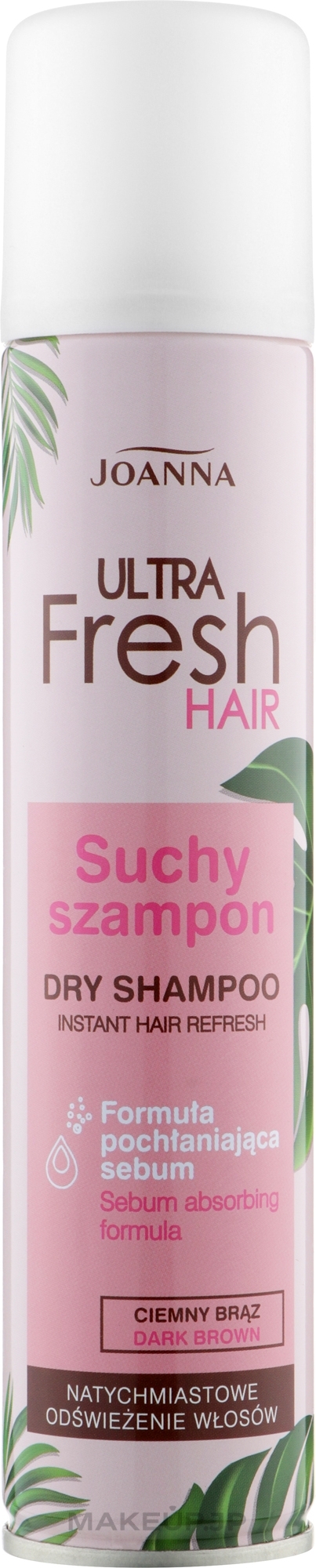 Dry Shampoo for Dark Hair - Joanna Ultra Fresh Hair Brown Dry Shampoo — photo 200 ml