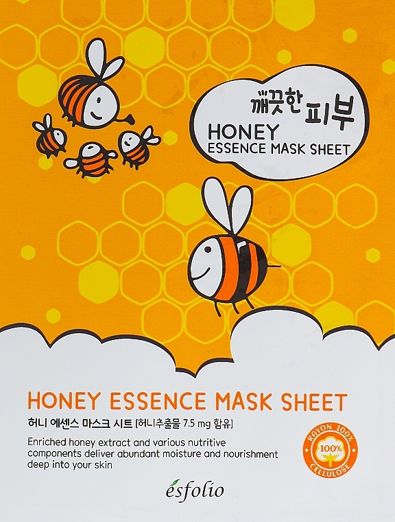 Honey Sheet Mask - Esfolio Pure Skin Essence Mask Sheet Honey — photo N1