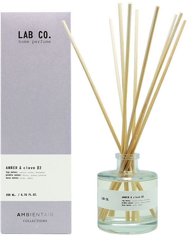 Reed Diffuser - Ambientair Lab Co. Amber & Clove — photo N2