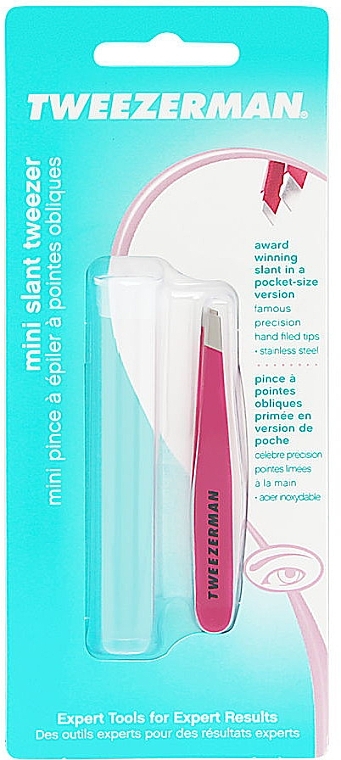 Tweezers 1248-FPR - Tweezerman Mini Slant Tweezer Flamingo Pink — photo N7