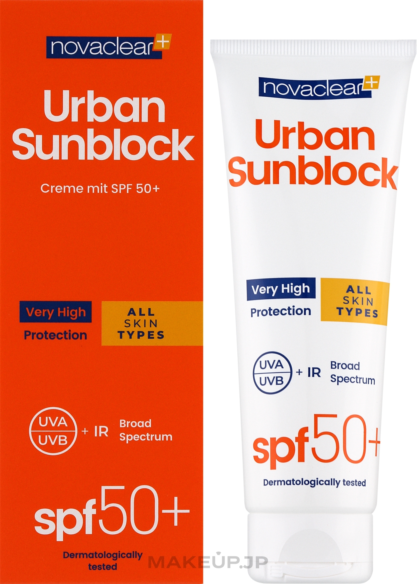 Sun Protection Cream for All Skin Types - Novaclear Urban Sunblock Protective Cream SPF50+ — photo 125 ml