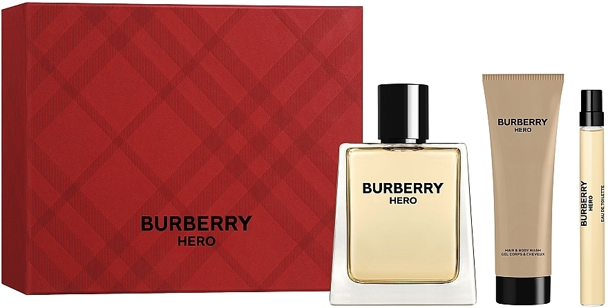 Burberry Hero - Set (edt/100ml + sh/gel/75ml + edt/mini/10ml) — photo N2