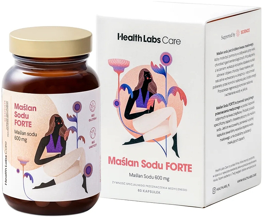 Dietary Supplement 'Sodium Butyrate' - HealthLabs Maslan Sodu Forte 600 mg — photo N1