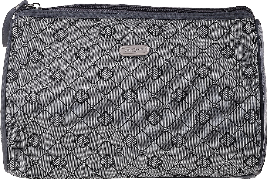 Makeup Bag "Geometric" 93746, gray - Top Choice — photo N1