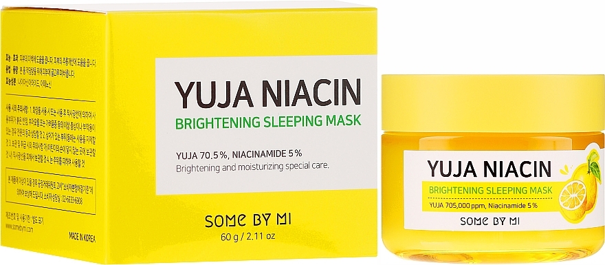 Night Tone Evening Face Mask - Some By Mi Yuja Niacin Brightening Sleeping — photo N5