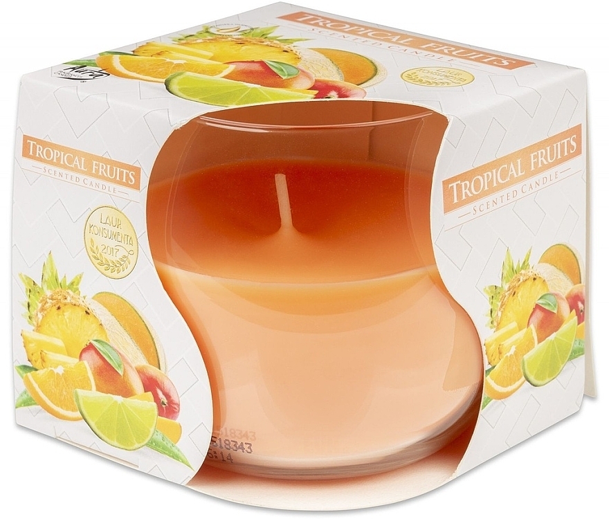 Tropical Fruits Scented Candle in Glass - Bispol Scented Candle — photo N1