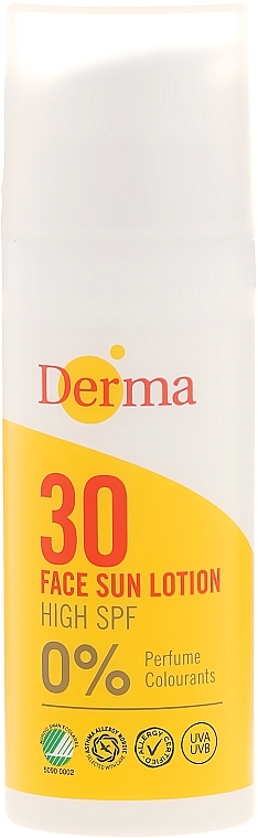 Face Sunscreen Lotion - Derma Sun Face Cream SPF30 High — photo N7