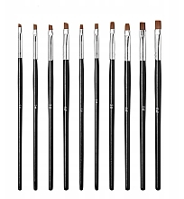 Fragrances, Perfumes, Cosmetics Manicure Brush Set, 10 pcs, black - Jafra-Nails