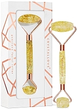 Fragrances, Perfumes, Cosmetics Lemon Amber Face Massager - Crystallove Gemstone Facial Roller