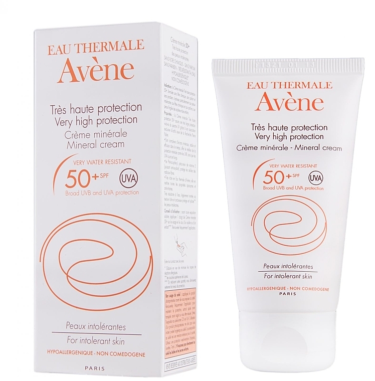 Mineral Sunscreen Cream - Avene Solaires Mineral Cream SPF 50+ — photo N1