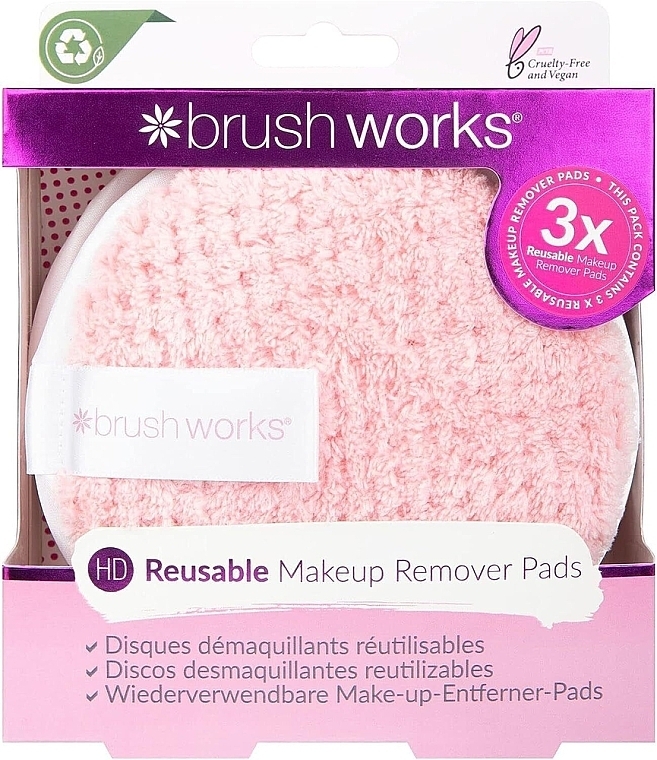 Face Cleansing Sponge - Brushworks Reusable Makeup Remover Pads — photo N1