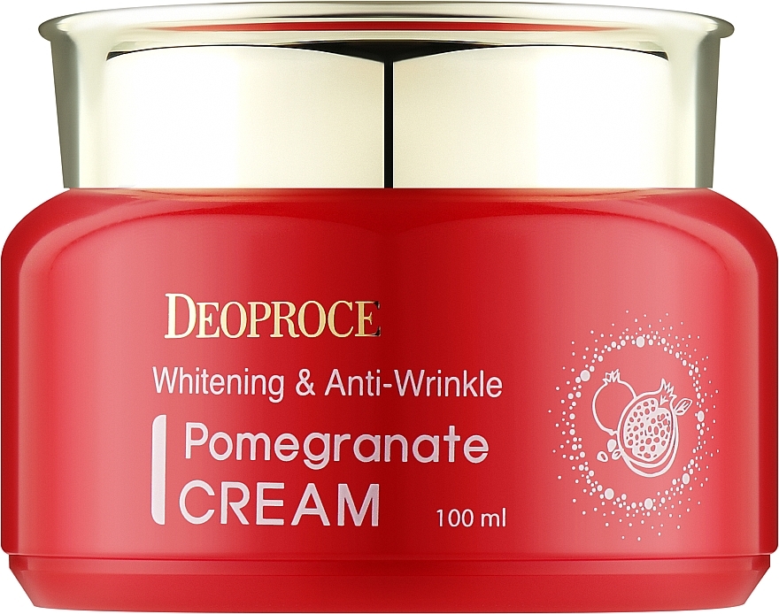 Anti-Aging Face Cream with Pomegranate Extract - Deoproce Whitening & Anti-Wrinkle Pomegranate Cream — photo N1