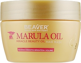 Fragrances, Perfumes, Cosmetics Deep Nourishment Mask for Damaged Hair with Marula Oil - Beaver Professional Nourish Marula Oil Hair Mask