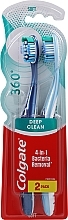 Super Clean Toothbrushes, soft, dark blue and blue - Colgate 360 Whole Mouth Clean Soft — photo N1