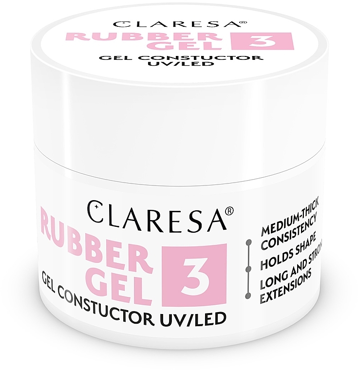 Nail Extension Gel, 90 g - Claresa Rubber Gel — photo N2