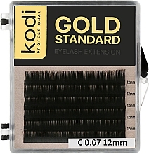 Fragrances, Perfumes, Cosmetics False Lashes "Gold Standart", D 0.05 (6 rows: 12 mm) - Kodi Professional