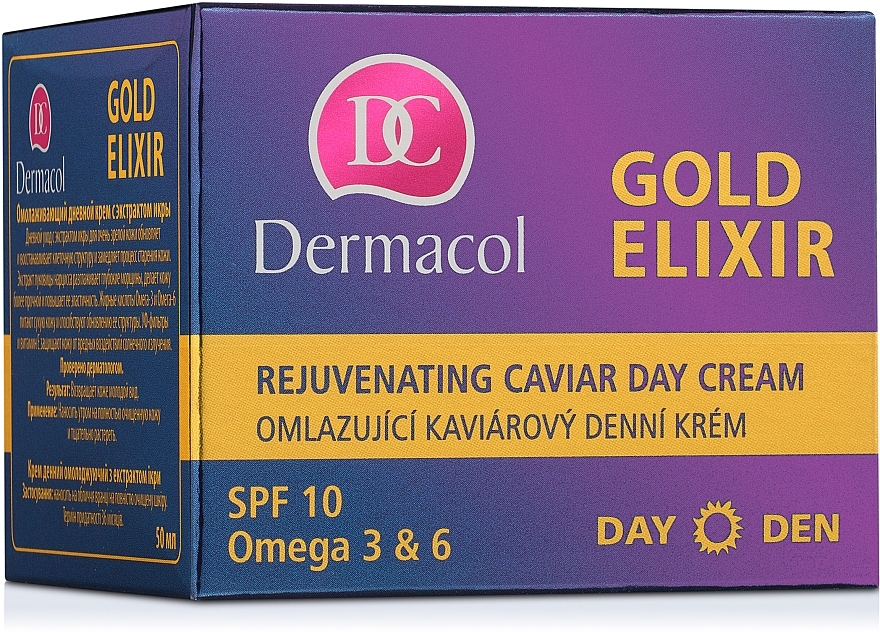 Rejuvenating Day Cream - Dermacol Gold Elixir Rejuvenating Caviar Day Cream — photo N3