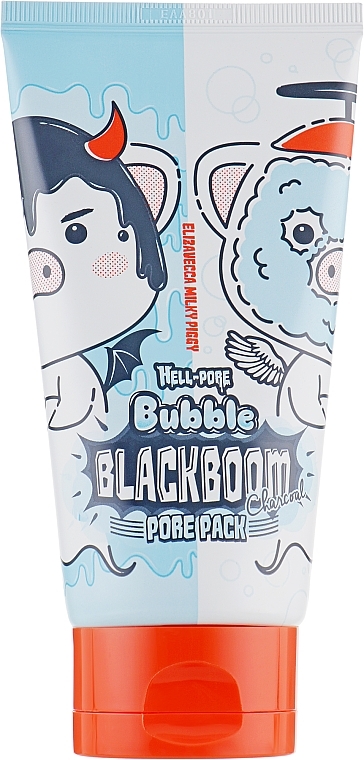 Pore Cleansing Oxygen Mask - Elizavecca Hell-Pore Bubble Blackboom Pore Pack — photo N2