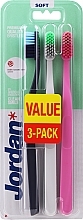 Fragrances, Perfumes, Cosmetics Soft Toothbrush, pink, white, navy - Jordan Clean Smile Soft