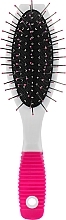 Massage Hair Brush, HB-02-04, oval, small, white - Beauty LUXURY — photo N1